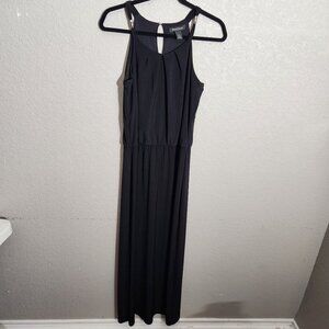 White House Black Market Dress Womens Small Black Sleeveless Maxi Dress Keyhole